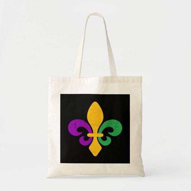 Tote Bag Mardi Gras Fleur De Lis (Devant)