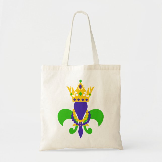 Tote Bag Mardi Gras Fleur de Lis (Devant)