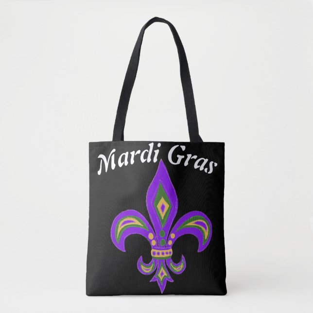 Tote Bag Mardi gras Fleur de Lis (Devant)