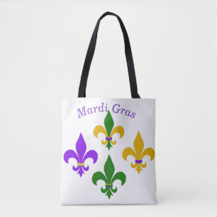 Tote Bag Mardi Gras Fleur de Lis