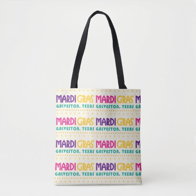 Tote Bag Mardi Gras, Galveston, Texas (Devant)