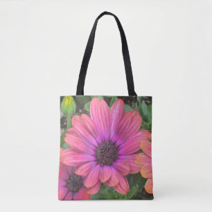 Tote Bag Marguerite Rose Violet