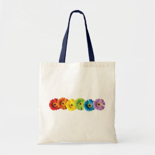 Tote Bag Marguerites d'arc-en-ciel