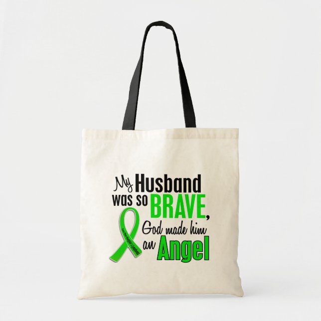 Tote Bag Mari de lymphome non Hodgkinien de l'ange 1 (Devant)