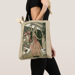 Tote Bag Mariage Art Déco vintage, Première Danse pour mari