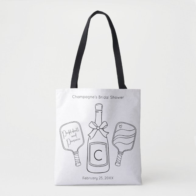 Tote Bag Mariage avec Pickleball de scénario moderne et Pro (Devant)