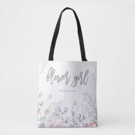 Tote Bag Mariage botanique de Blue Boho | Fleur fille