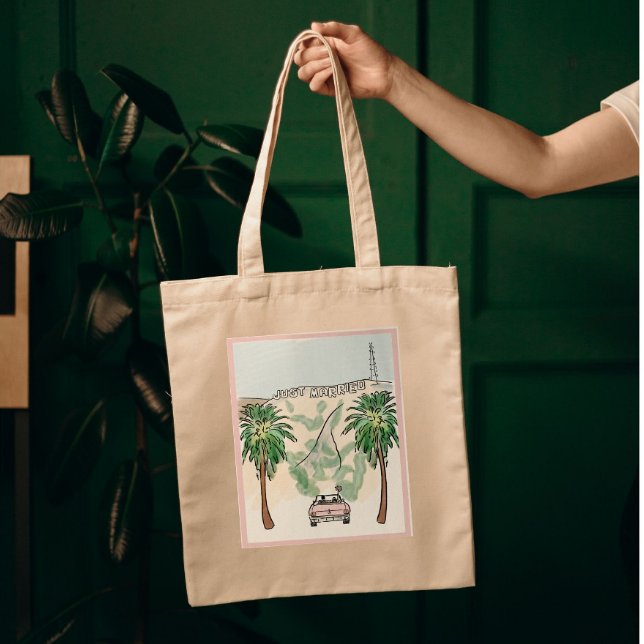 Tote Bag Mariage d'aquarelle de Los Angeles (Créateur téléchargé)