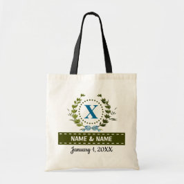 Tote Bag Mariage de courroie Ivy personnalisé Date Monogram