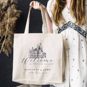 Tote Bag Mariage de destination élégant au château vintage