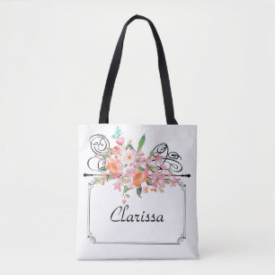 Tote Bag Mariage de la penderie fleurie victorienne
