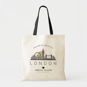 Tote Bag Mariage de Londres   Skyline stylisée