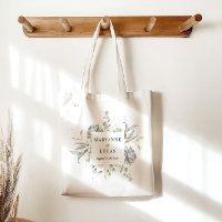 Mariage de monogramme floral argenté