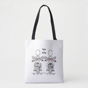 Tote Bag Mariage de motocyclette de deux mariées