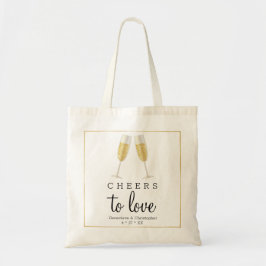 Tote Bag Mariage de toast au champagne