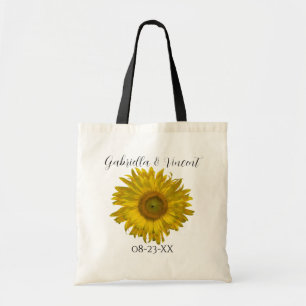 Tote Bag Mariage de tournesol jaune
