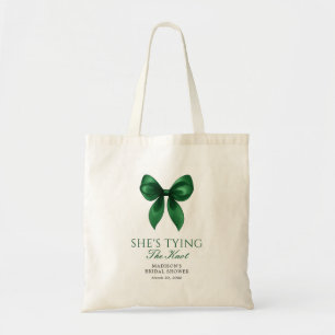 Tote Bag Mariage d'émeraude Elle noue le nœud Shower de mar