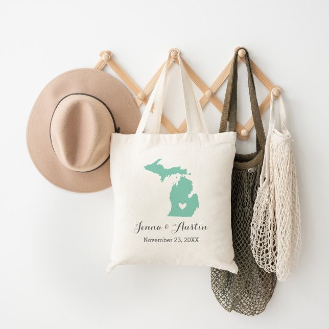 Tote Bag Mariage du Michigan Bienvenue (Créateur téléchargé)