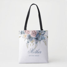 Mariage élégant bleu Dusty et floral Mauve