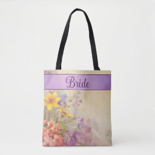 Tote Bag Mariage Fleurs Sauvages Romantiques