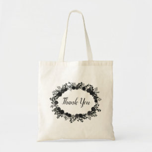Tote Bag Mariage gothique Rose blanc et noir Gift Fourre-to