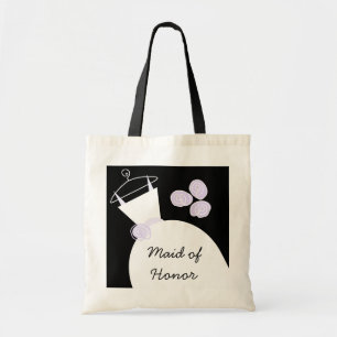 Tote Bag Mariage Gown Purple 'Maid of Honor' noir