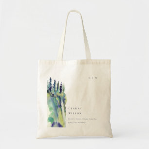Tote Bag Mariage paysager minimal de pin doux