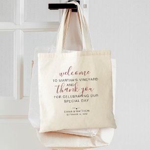 Tote Bag Mariage Remerciements de Bienvenue Destination