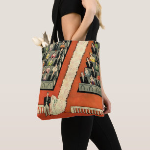 Tote Bag Mariage Vintage, Jeune Marié et Jeune Mariée Art D