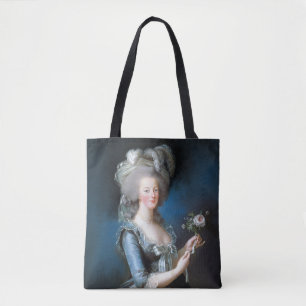 Tote Bag Marie Antoinette avec un rose