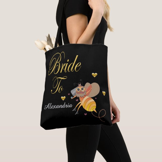 Tote Bag Mariée future reine personnalisable (De près)