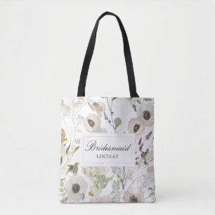 Tote Bag Mariées d'honneur de printemps modernes personnali
