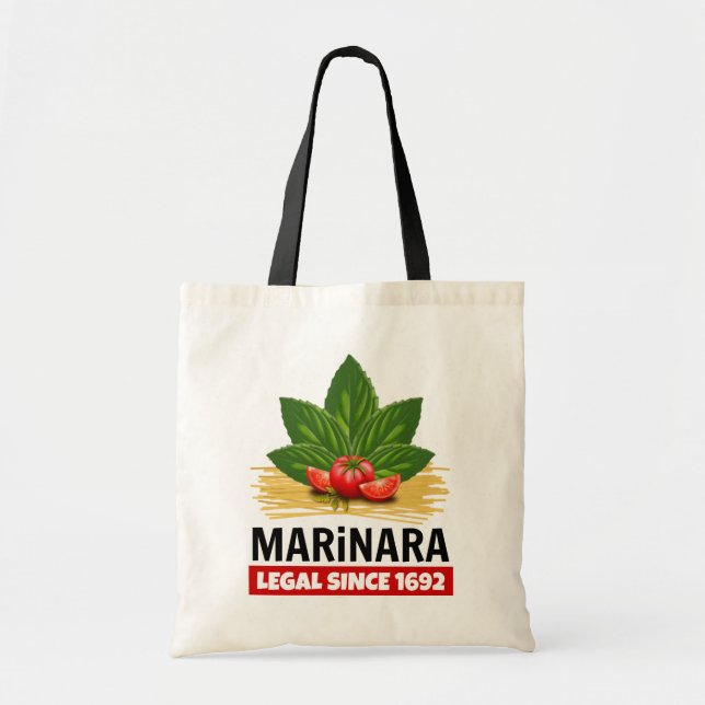 Tote Bag Marinara Légal Depuis 1692 Basil Tomates Spaghetti (Devant)