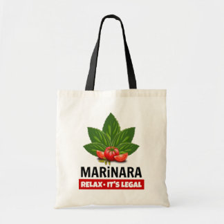 Tote Bag Marinara Relax C'est légal Basil Tomate Humour ali