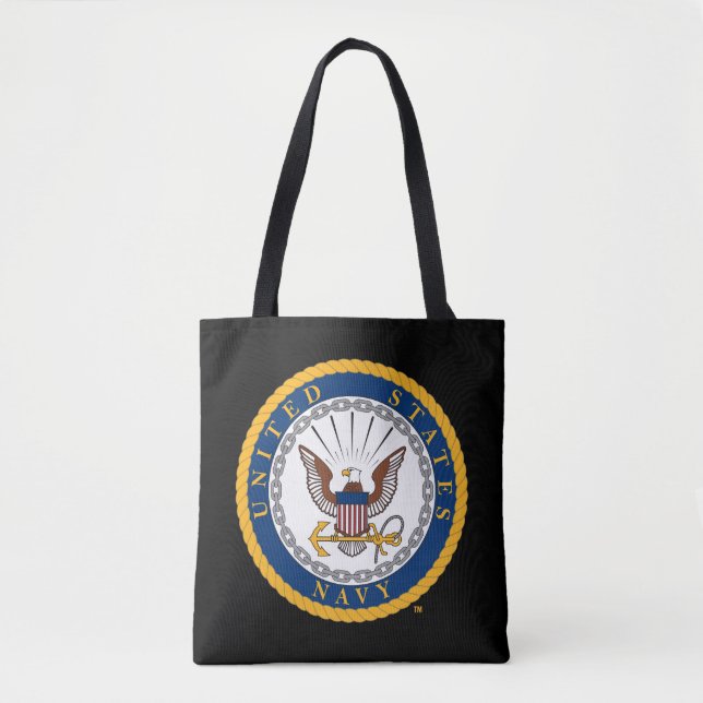 Tote Bag Marine américaine | Emblème de la marine (Devant)