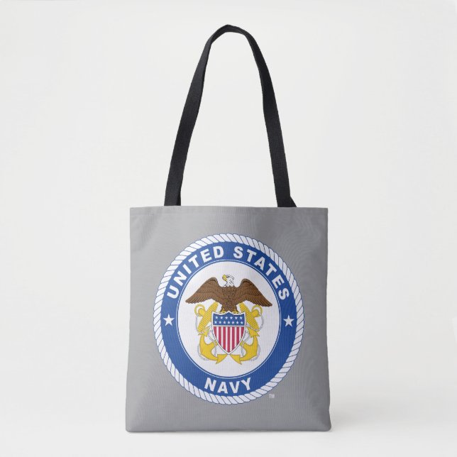 Tote Bag Marine américaine | Officier Crest (Devant)