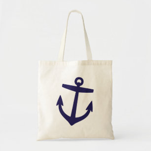 Tote Bag Marine Blue Cute Preppy Ancre nautique