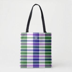 Tote Bag Marine, vert et pourpre tout plus de - imprimez