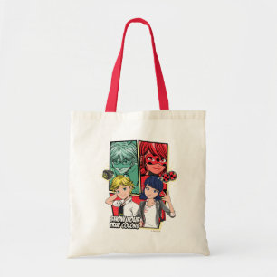 Tote Bag Marinette comique miqueuse & Adrien Véritables Cou