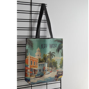 Tote Bag Marque de voyage personnalisée vintage Key West Fl