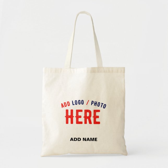 TOTE BAG MARQUE MODERNE MODERNE PERSONNALISABLE BLANCHE VÉR (Devant)