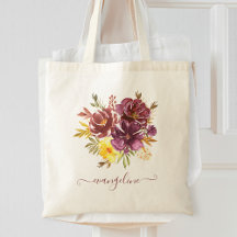 Marsala Bourgogne Aquarelle Floral Personnalisé