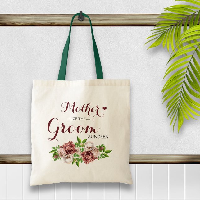 Tote Bag Marsala Rouge Floral Mère de la Salle (Créateur téléchargé)