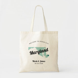 Tote Bag Maryland State Map Mariage Welcome Bag Fourre-tout