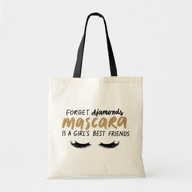 Tote Bag Mascara meilleur ami de la fille dire Parties scin (Devant)