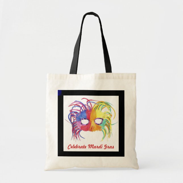 Tote Bag Masque perlé - (Devant)