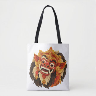 Tote Bag Masque traditionnel balinais Barong représentant B