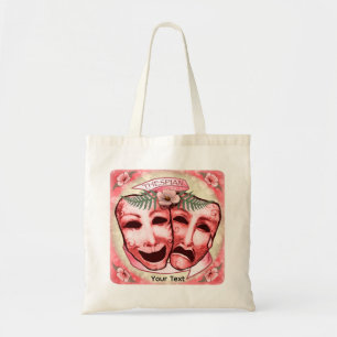 Tote Bag Masques d'acteur rouges