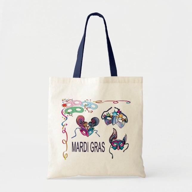 Tote Bag Masques de Mardi Gras - (Devant)