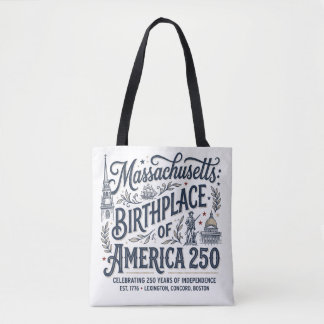 Tote Bag Massachusetts : Berceau de l'Amérique 250